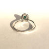 Vintage Emerald and Diamond 18 Carat White Gold Cluster Ring