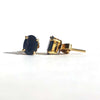 Vintage Sapphire and 18 Carat Gold Stud Earrings