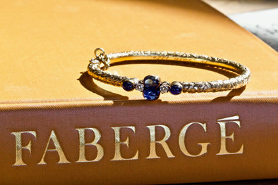 Fabergé 18 Carat Gold Diamond Sapphire Bangle