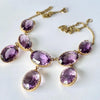 Vintage Amethyst and 9 Carat Gold Riviere