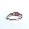 Art Deco Ruby and Diamond 18 Carat Gold Ring
