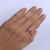 Art Deco Ruby and Diamond 18 Carat Gold Ring