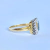 Vintage Aqua and Diamond 18 Carat Gold Cluster Ring