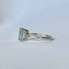 Vintage Aqua and 9 Carat Gold Solitaire Ring