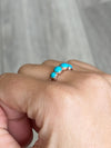 Georgian Turquoise and 9 Carat Gold Five-Stone Band