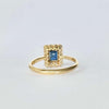 Art Deco Sapphire and Diamond 18 Carat Gold Cluster Ring