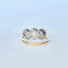 Antique Opal and Diamond 18 Carat Gold Triple Cluster Ring