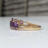 Vintage Amethyst Five-Stone and 9 Carat Gold