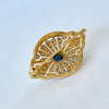 Vintage Diamond and Sapphire 18 Carat Yellow Gold Brooch
