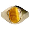 Vintage Tigers Eye and 9 Carat Gold Signet Ring