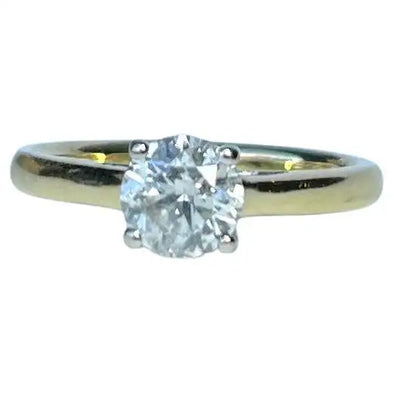 Vintage Diamond and 18 Carat Gold Solitaire Ring