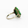 Edwardian Jade and Diamond Platinum Ring