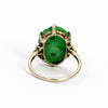 Edwardian Jade and Diamond Platinum Ring