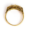 Vintage 9 Carat Gold Pearl and Diamond Three-Stone Ring